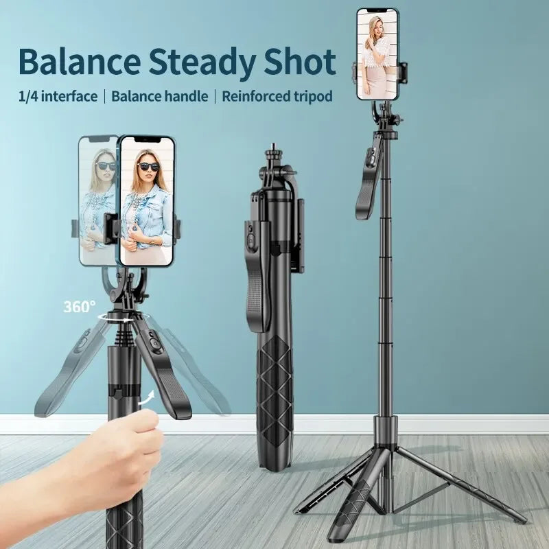 Premium kabelloser Selfie-Stick Stativ-Stand für GoPro Action Kameras und Smartphones, stabiles Gleichgewicht für Live