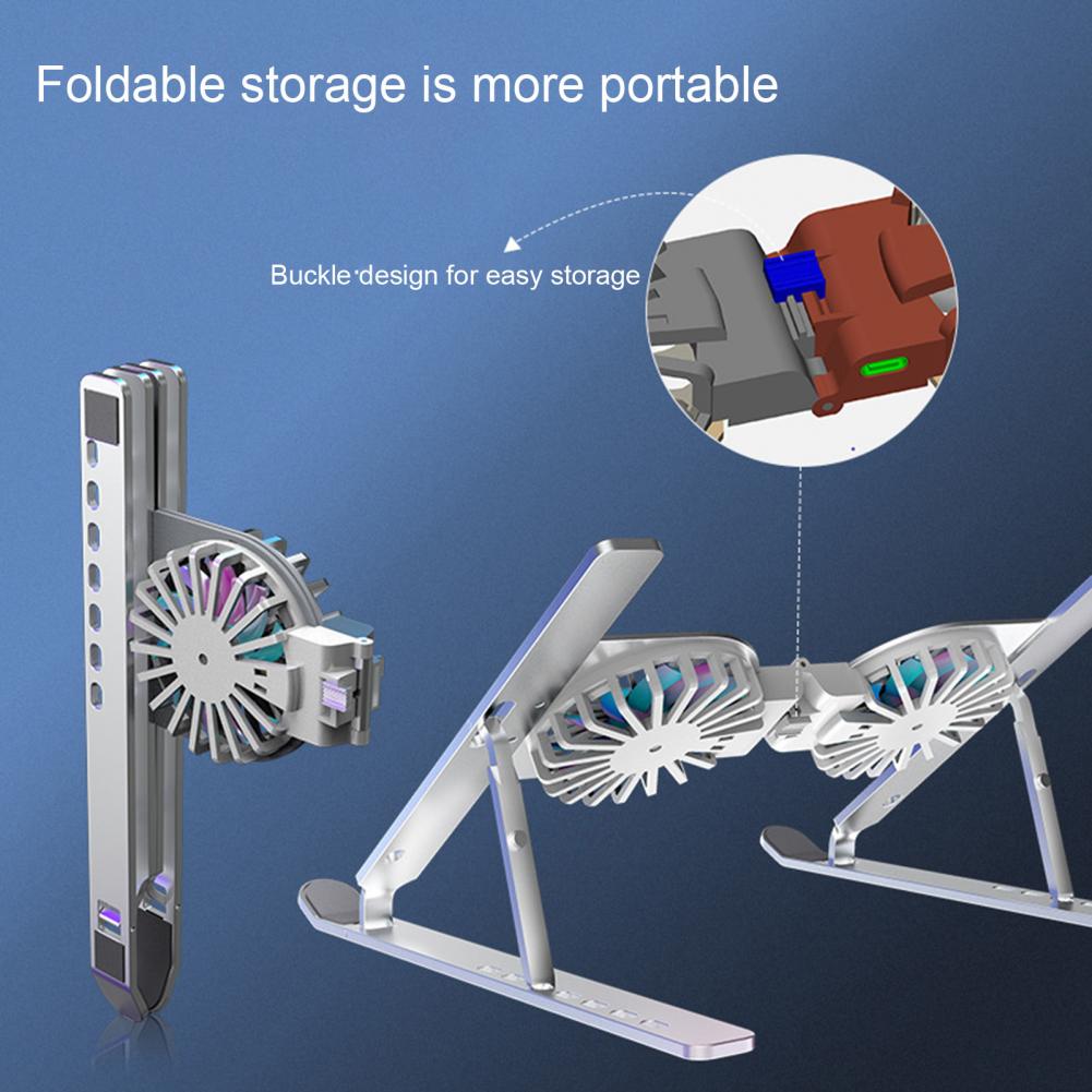 Gute Qualität Klappbare Tablet-Halterung mit Kühlventilator für Gaming-Notebooks und Tablets bis 17 Zoll - Tragbarer Laptop