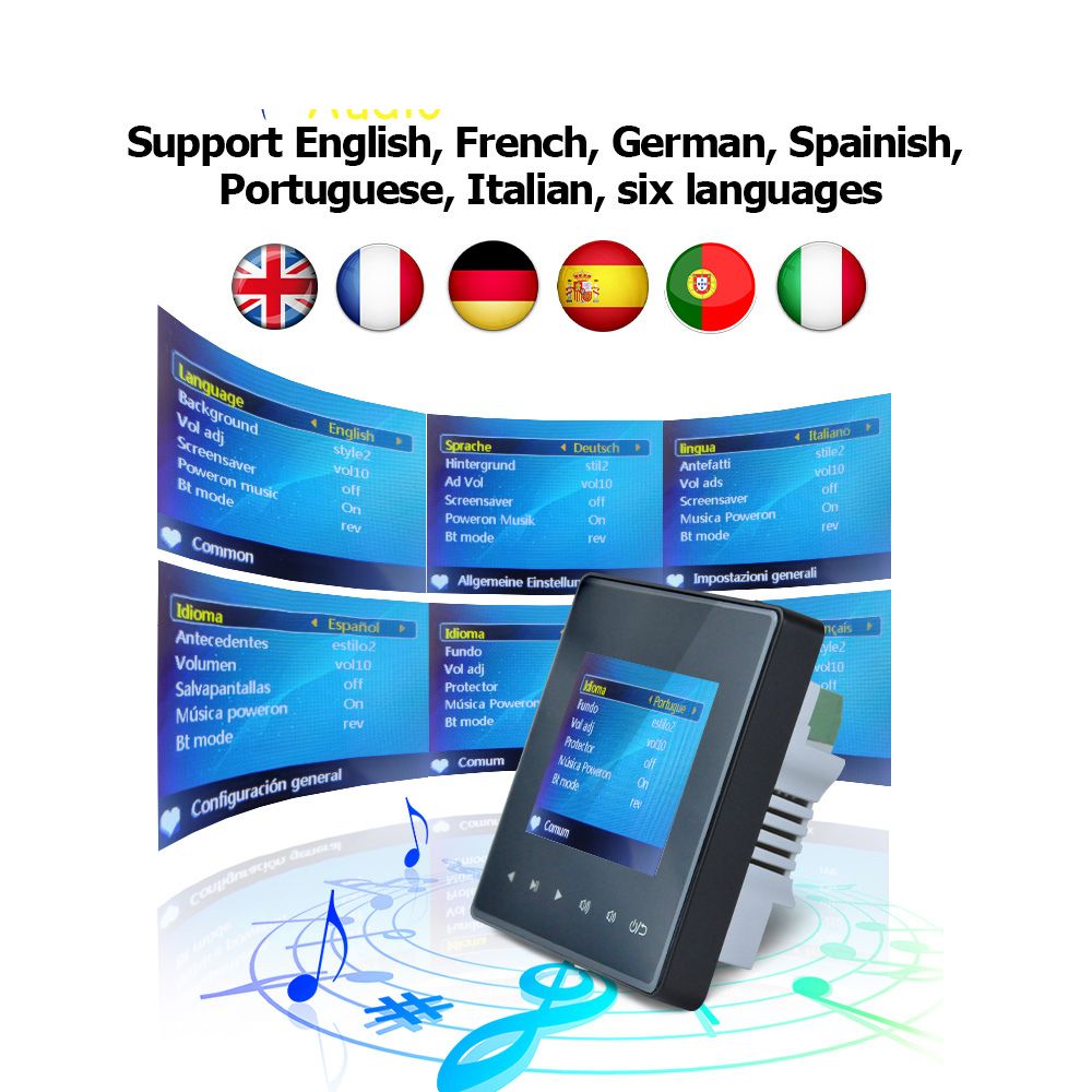 Hochwertiger Mini Bluetooth-kompatibler 2,8-Zoll-HD-Bildschirmverstärker