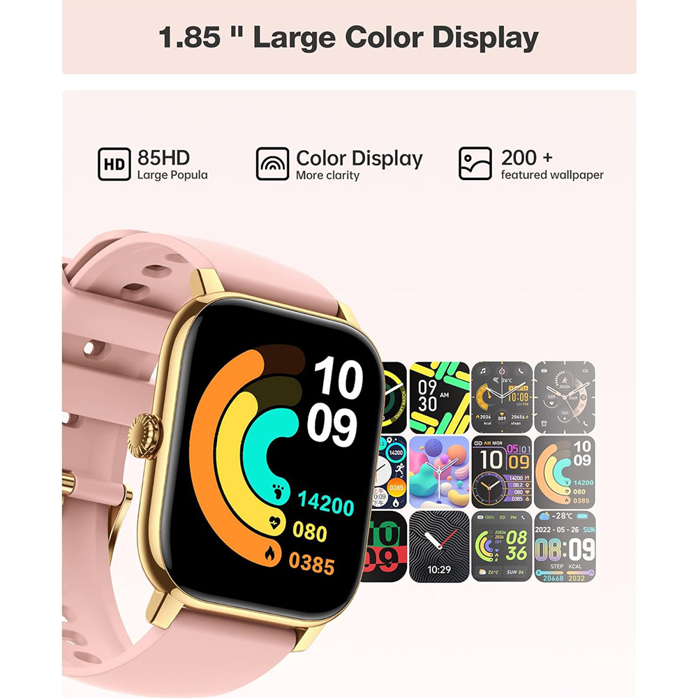 Premium Smartwatch Unisex – Fitnessuhr mit KI, Sprachanrufen, EKG, Blutzuckermessung, Gesundheitsüberwachung, IP68 wasserdicht, Schrittzähler, Puls- & Schlafmonitor, Benachrichtigungen & Sprachassistent – Für Damen & Herren