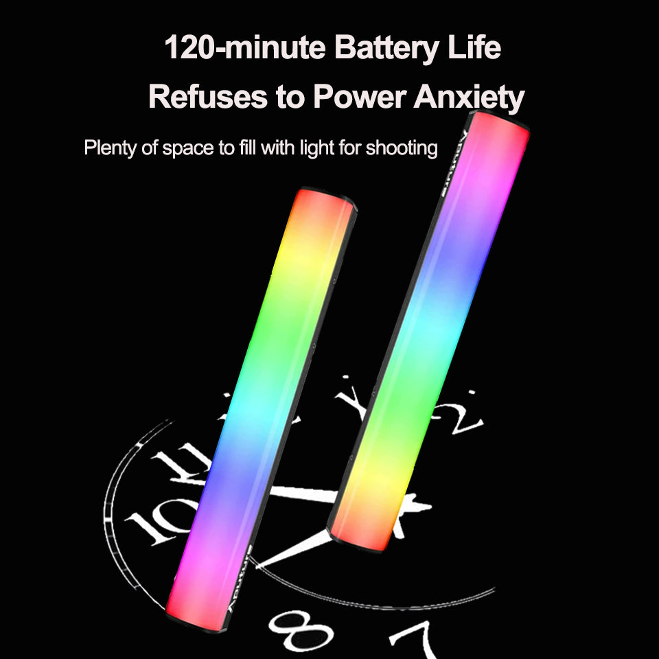 Premium RGB LED Video Licht Fotografie Füllen Kamera Beleuchtung Panel CRI95+ 2500-9000K LCD Display Kalter Schuh Für Vlog