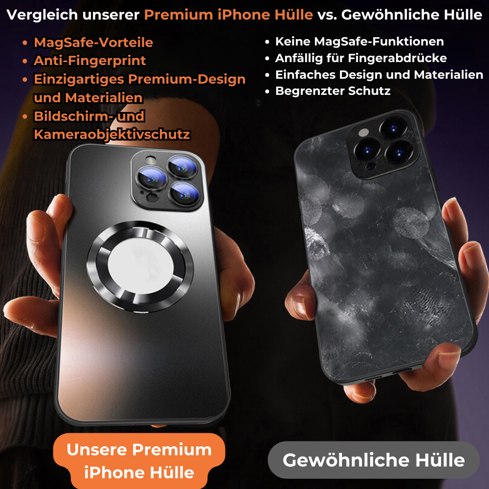 Hochwertige Matte Magnetische iPhone-Hülle mit MagSafe Case für Apple iPhone 17/17 Air, 16/16e, 15, 14, 13 Pro Max Plus | Glasobjektiv-Kameraschutzabdeckung, Panzer-Schutzhülle, Stoßfest und Stilvolle Handyhülle | Tasche in limitierter Auflage