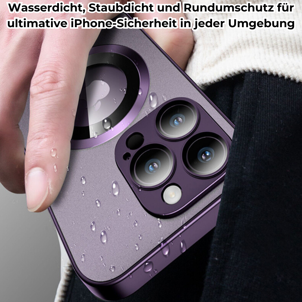 Hochwertige Matte Magnetische iPhone-Hülle mit MagSafe Case für Apple iPhone 17/17 Air, 16/16e, 15, 14, 13 Pro Max Plus | Glasobjektiv-Kameraschutzabdeckung, Panzer-Schutzhülle, Stoßfest und Stilvolle Handyhülle | Tasche in limitierter Auflage