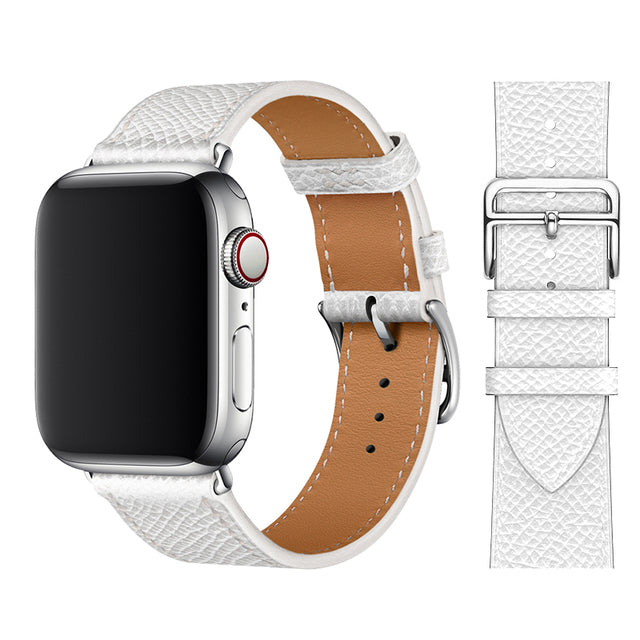 Premium Echtes Leder Armband für Apple Watch: 49mm, 45mm, 44mm, 42mm, 41mm, 40mm, Damen/Herren, iWatch Ultra/9/8/7/6/5/4/SE