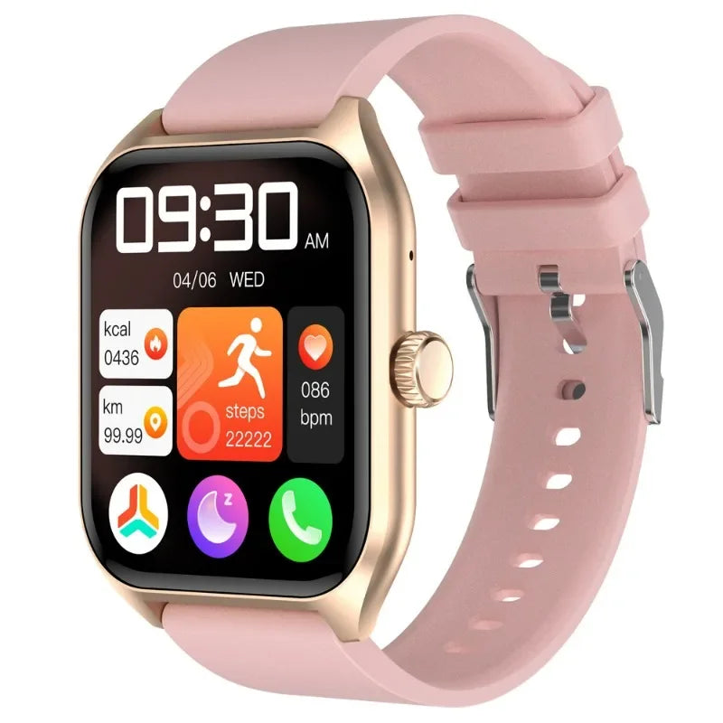 Premium Smartwatch Unisex – Fitnessuhr mit KI, Sprachanrufen, EKG, Blutzuckermessung, Gesundheitsüberwachung, IP68 wasserdicht, Schrittzähler, Puls- & Schlafmonitor, Benachrichtigungen & Sprachassistent – Für Damen & Herren