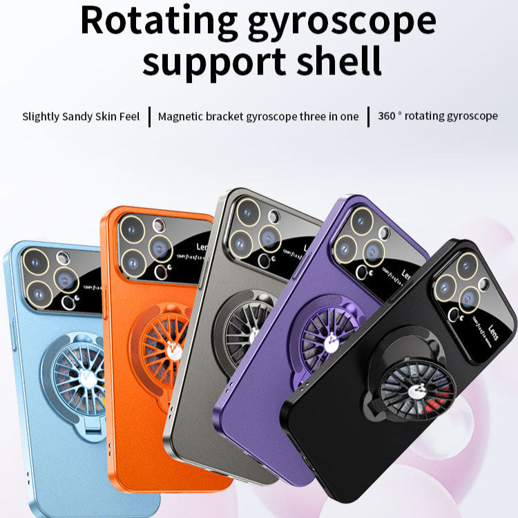 Premium Magnetisch rotierende Gyro-Stand-Handyhülle | MagSafe, Abdeckung, Apple iPhone 15/14/13/12/11 | faltbarer Halterung