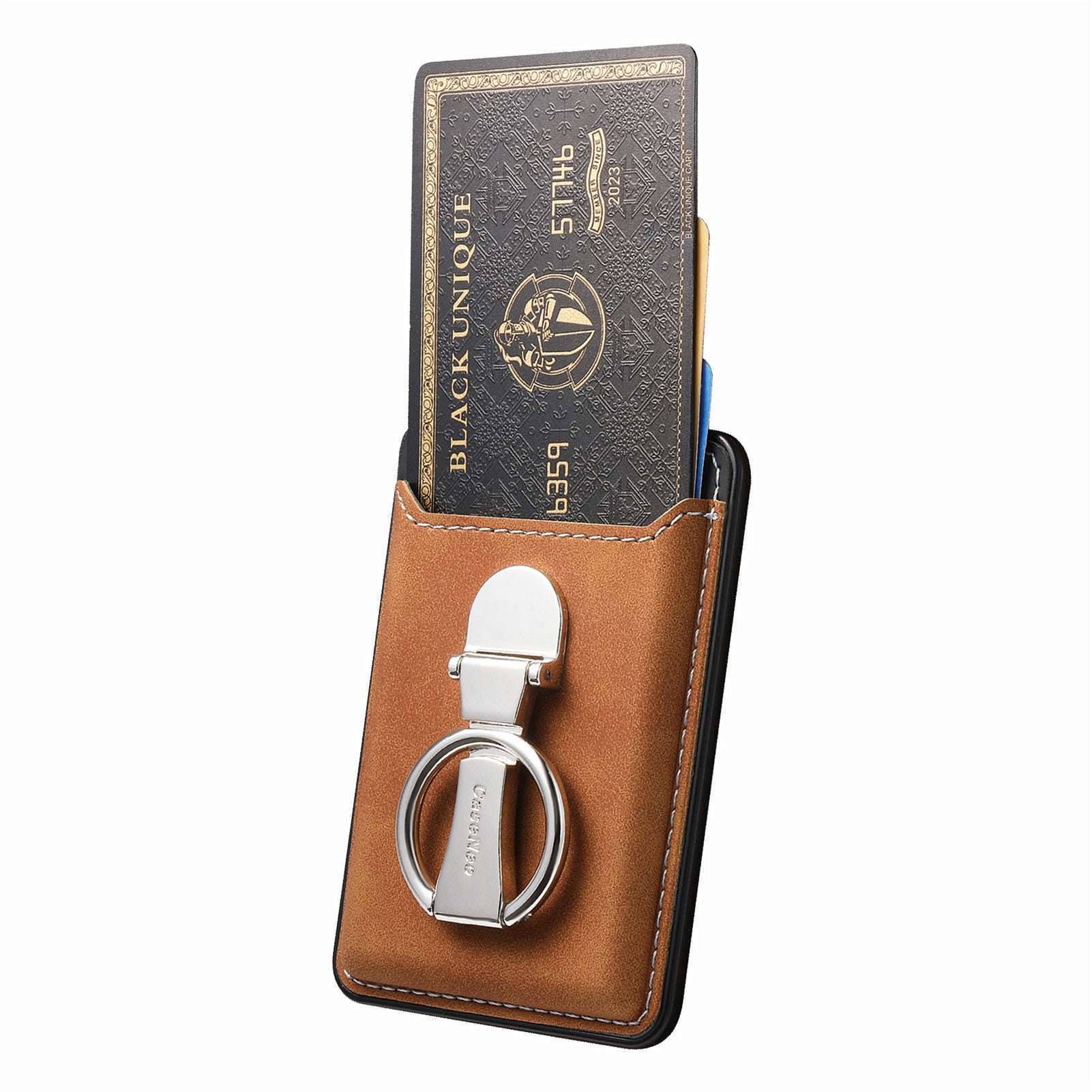 Hochwertige Leder MagSafe Brieftasche mit Kartenfächern: Klapp-Ringhalter & für iPhone 16/15/14/13/12 Pro - Phone Heaven Zone