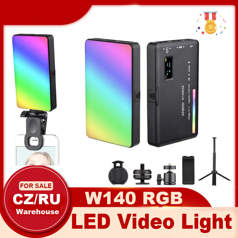 Premium RGB LED Video Licht Fotografie Füllen Kamera Beleuchtung Panel CRI95+ 2500-9000K LCD Display Kalter Schuh Für Vlog