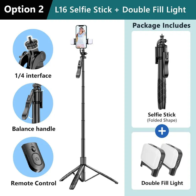 Premium kabelloser Selfie-Stick Stativ-Stand für GoPro Action Kameras und Smartphones, stabiles Gleichgewicht für Live
