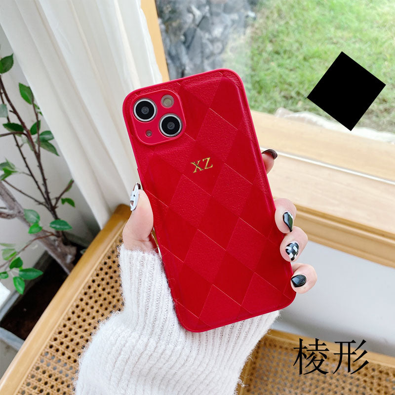 Personalisierte Luxus Leder iPhone Hülle für Apple iPhone 17/17 Air, 16/16e, 15, 14, 13 Pro Max Plus | Name, Initialen, Symbolen & Zahlen | Individuelles Case mit Gravur | MagSafe kompatibles Cover mit Kameraschutz & Echtleder