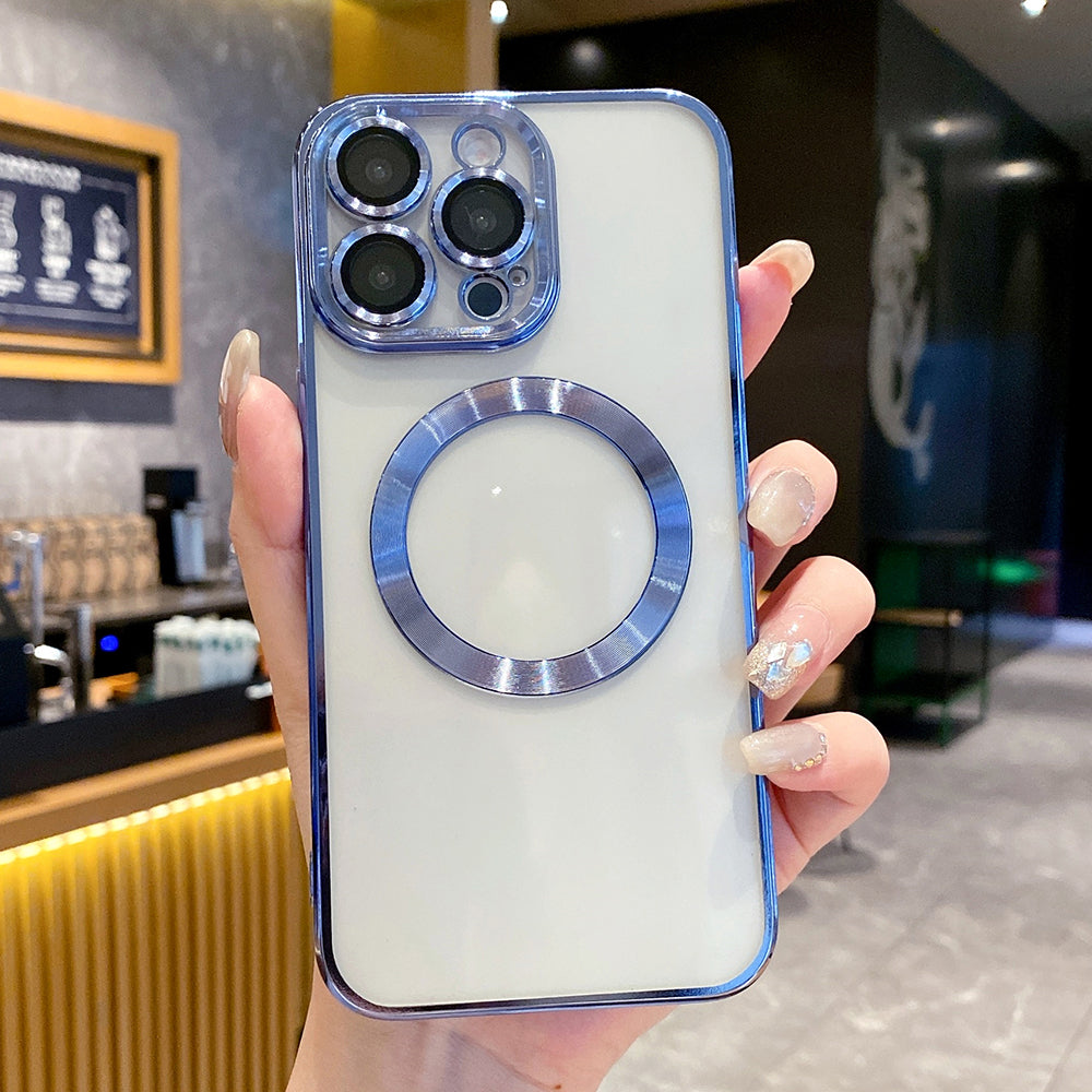 Magnetische Luxus für Apple iPhone 17/17 Air, 16/16e, 15, 14, 13 Pro Max Plus Hülle aus weichem Silikon | Kameraschutz, Klare Premium-Beschichtung, Magsafe Kabelloses Laden & Kratzfest