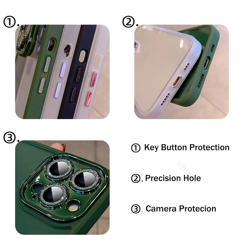 Luxus Kristall-Rose Diamant iPhone Hülle | MagSafe Case mit Rundumschutz und Kameralinsenschutzabdeckung für Apple iPhone 17/17 Air, 16/16e, 15, 14, 13 Pro Max Plus Cover | Panzertasche, Stoßstangenabdeckung Handyhülle | Hochwertige Schutzhülle