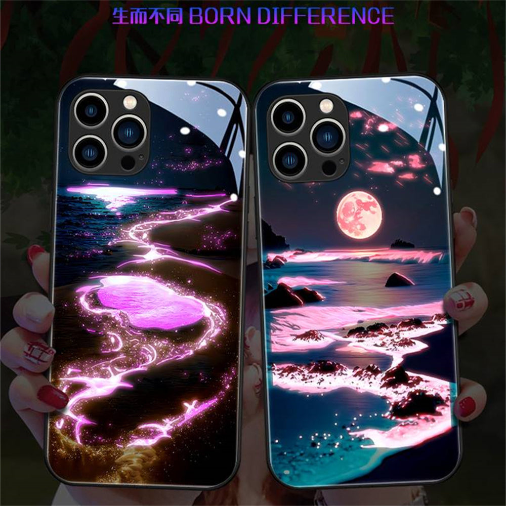 Luxus-Design: Romantische Strandlandschaft bei Nacht iPhone-Hülle | MagSafe Case für Apple iPhone 17/17 Air, 16/16e, 15, 14, 13 Pro Max Plus | Tasche mit Panzer-Cover & Kameraschutzabdeckung | Schützende Handyhülle