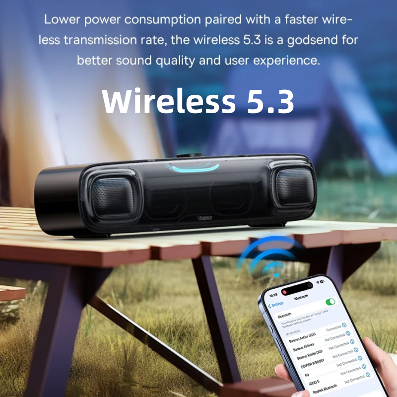 Hochwertiges DS10 Schreibtisch Mini Soundbar Lautsprecher Bluetooth 4.1 Triple-Mode | Audio 3D Sound Scape Surround Subwoofe