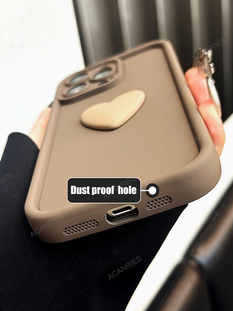 Hochwertige niedliche 3D-Liebesherz-Design Silikon-iPhone-Hülle | MagSafe Case, Kameralinsenschutzabdeckung für Apple iPhone 17/17 Air, 16/16e, 15, 14, 13 Pro Max Plus Cover | Silikon-Softcover-Schutzhülle