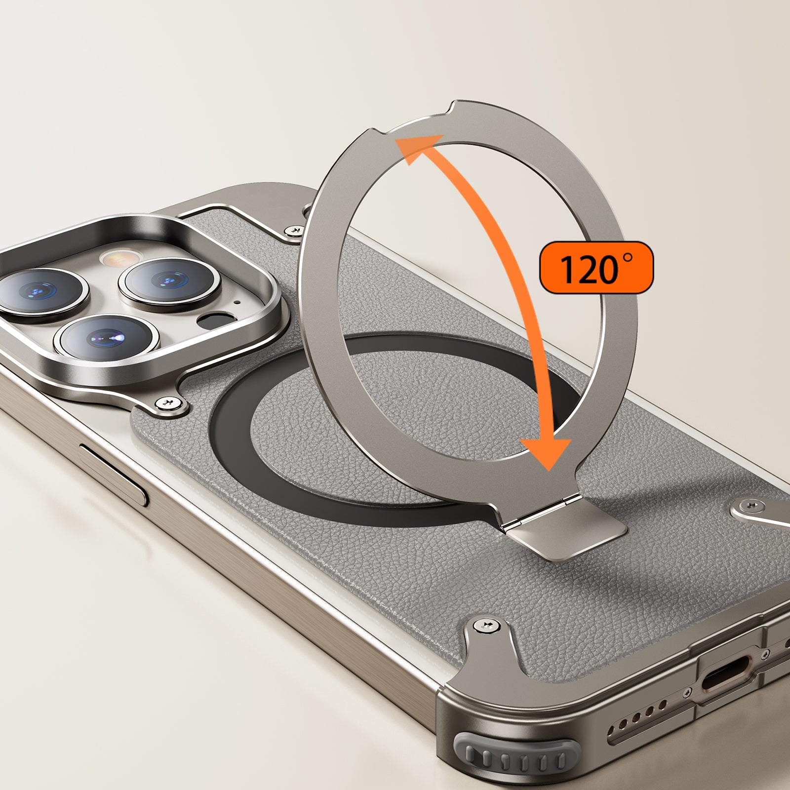 Premium Ultradünne Magnetische Randlose Matte Metall-Aluminiumständer iPhone-Hülle | MagSafe-Case Rundumschutz, Kameralinsenschutz für Apple iPhone 17/17 Air, 16/16e, 15, 14, 13 Pro Max Plus Cover | Stoßfeste Panzertasche, Stoßstangenabdeckung Schutzhülle