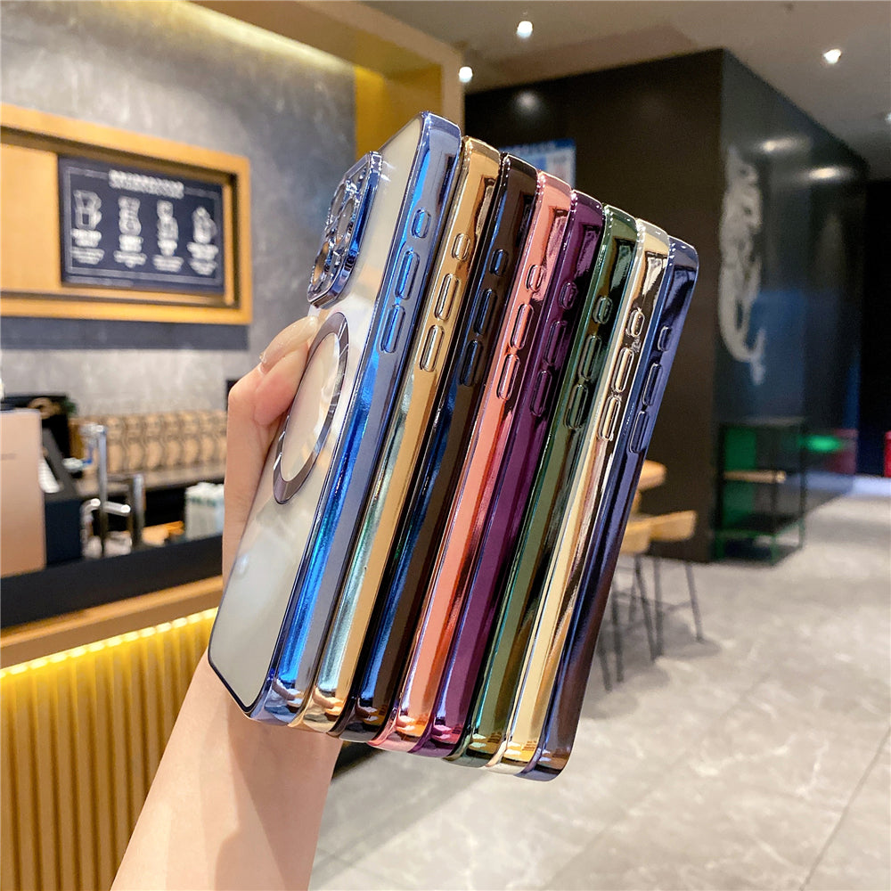 Magnetische Luxus für Apple iPhone 17/17 Air, 16/16e, 15, 14, 13 Pro Max Plus Hülle aus weichem Silikon | Kameraschutz, Klare Premium-Beschichtung, Magsafe Kabelloses Laden & Kratzfest