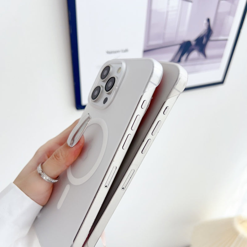 Ultra-Dünne Magnetische Transparente für Apple iPhone 17/17 Air, 16/16e, 15, 14, 13, 12 Pro Max Plus Mini Hülle | Premium Stoßfeste Schlanke Randlose Klare Wasserabweisende Schutzhülle mit Magsafe