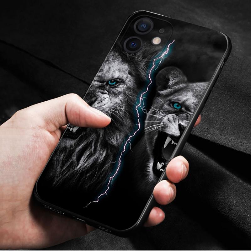 Hochwertige iPhone-Hülle mit Tierdesigns: Wolf, Hund, Katze, Vogel, Löwe, Tiger | MagSafe-kompatibles Case mit Kameralinsenschutz | Premium Hardcase für Apple iPhone 17/17 Air, 16/16e, 15, 14, 13 Pro Max Plus Cover | Stoßsichere Handyhülle & Panzertasche