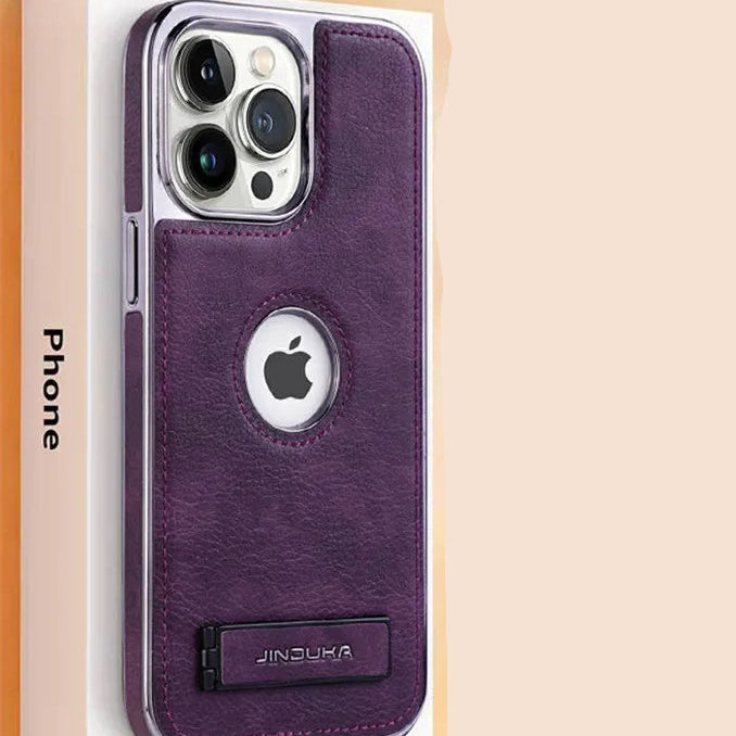 Hochwertige Ultra dünne stoßfeste Leder Textur iPhone Hülle | MagSafe Case mit Kameralinsenschutzabdeckung für Apple iPhone 17/17 Air, 16/16e, 15, 14, 13 Pro Max Plus Cover | Panzertasche, Stoßstangenabdeckung Handyhülle | Premium Schutzhülle