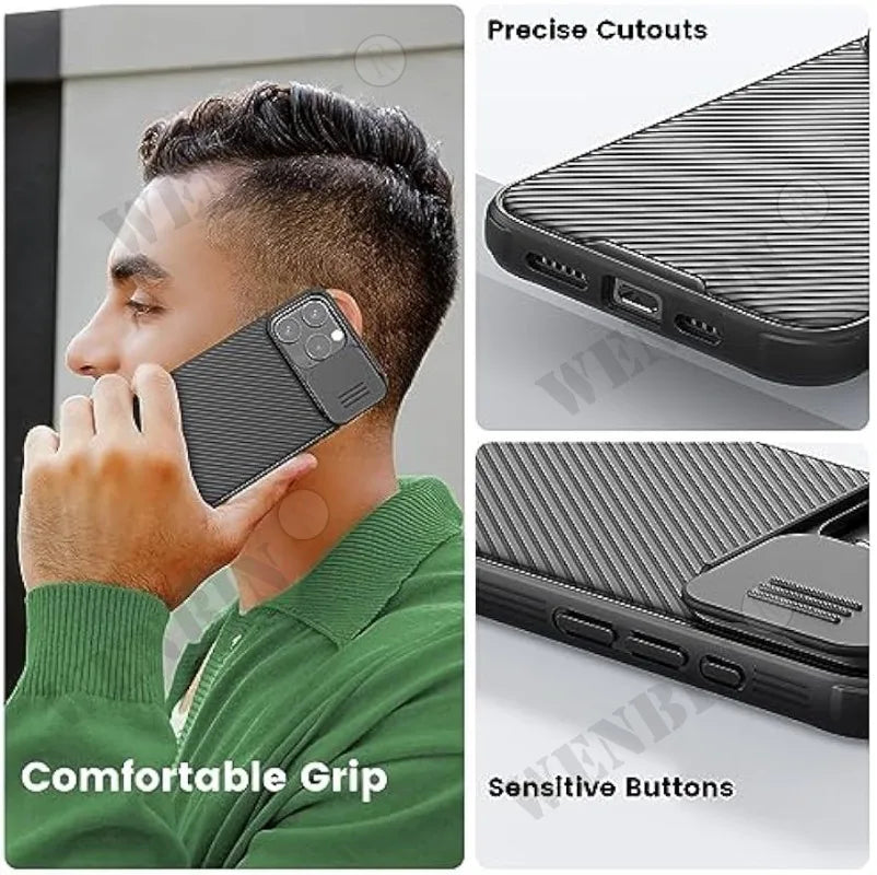Luxus Ultra-Dünne Carbon-Design Weiche Silikon iPhone-Hülle | MagSafe Case mit Kameraschutzabdeckung für Apple iPhone 17/17 Air, 16/16e, 15, 14, 13 Pro Max Plus Cover | Panzertasche, stoßfeste Handyhülle, Business Limitierte Auflage Schutzhülle