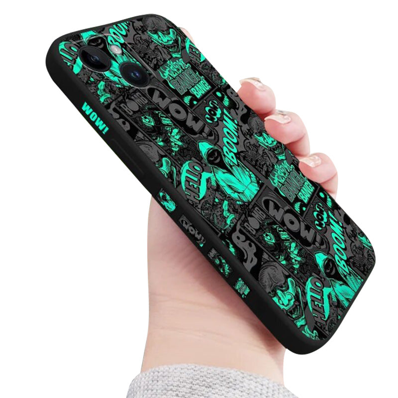 Hochwertige Dark-Side-Design iPhone-Hülle | MagSafe Case mit Kameralinsenschutzabdeckung für Apple iPhone 17/17 Air, 16/16e, 15, 14, 13 Pro Max Plus Cover | Panzertasche, Stoßstangenabdeckung Handyhülle | Premium-Silikon-Schutzhülle