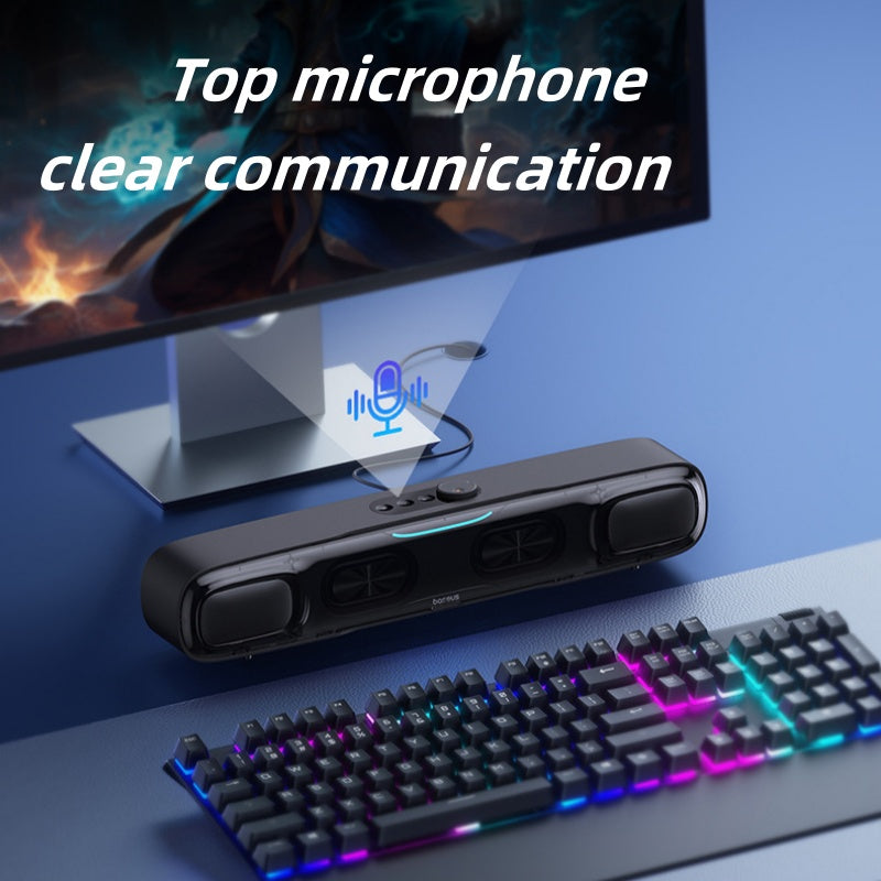 Hochwertiges DS10 Schreibtisch Mini Soundbar Lautsprecher Bluetooth 4.1 Triple-Mode | Audio 3D Sound Scape Surround Subwoofe