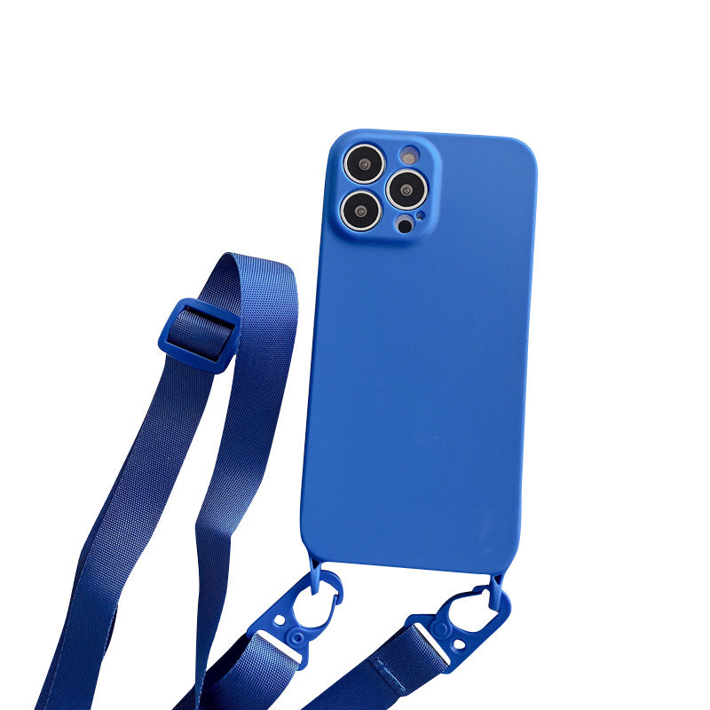 Hochwertige Crossbody-Halskettenriemen Lanyard Weiche Silikon iPhone Hülle | MagSafe Case, Kameralinsenschutzabdeckung für Apple iPhone 17/17 Air, 16/16e, 15, 14, 13 Pro Max Plus Cover – Umhängeband, Schulterriemen, Kartenhalter | Premium Schutzhülle