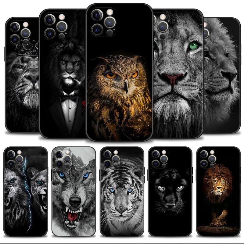 Hochwertige iPhone-Hülle mit Tierdesigns: Wolf, Hund, Katze, Vogel, Löwe, Tiger | MagSafe-kompatibles Case mit Kameralinsenschutz | Premium Hardcase für Apple iPhone 17/17 Air, 16/16e, 15, 14, 13 Pro Max Plus Cover | Stoßsichere Handyhülle & Panzertasche