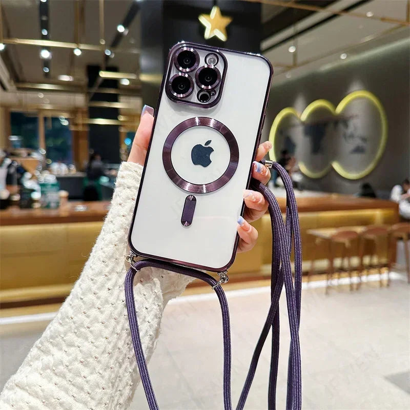 Magnetische Luxus für Apple iPhone 17/17 Air, 16/16e, 15, 14, 13 Pro Max Plus Hülle aus weichem Silikon | Kameraschutz, Klare Premium-Beschichtung, Magsafe Kabelloses Laden & Kratzfest