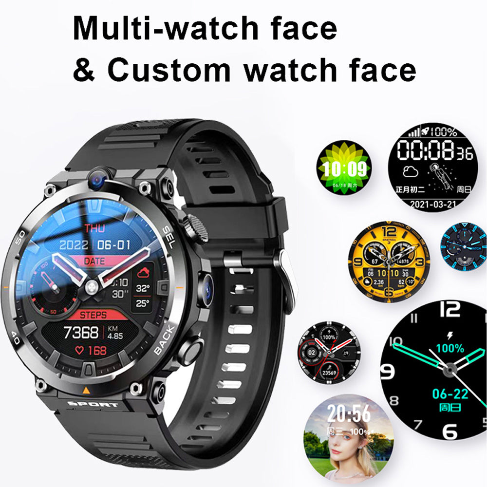 Premium Outdoor-Smartwatch mit GPS, Kompass, NFC-Zugang, IP68 Wasserdicht, Fitness- & Gesundheits-Tracker, 400mAh Akku, Herzfrequenzmesser – Robuste Full-Touch Uhr für Damen & Herren, Unisex-Design, ideal für Wandern, Sport & Alltag