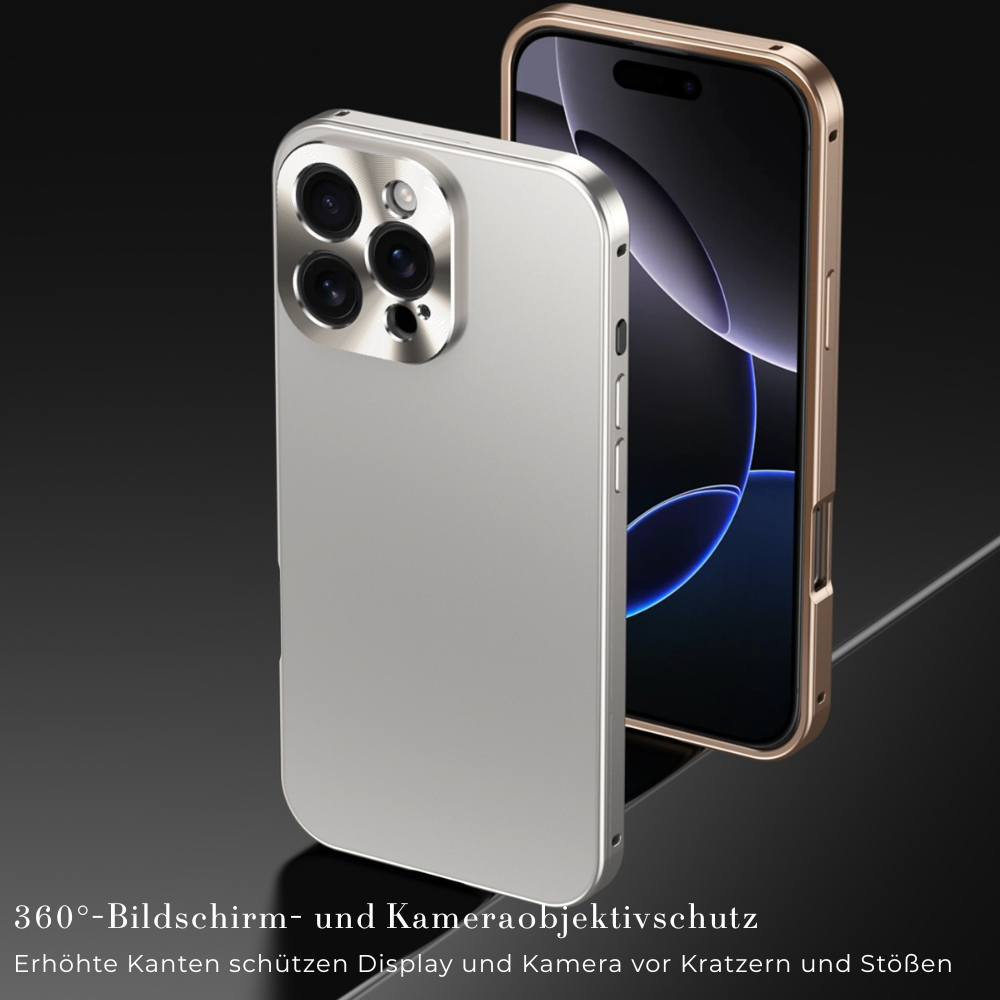 Luxury Shockproof Magnetic Phone Case - Slim Aluminum Frame with Full Lens Protection, Wireless Charging Compatible