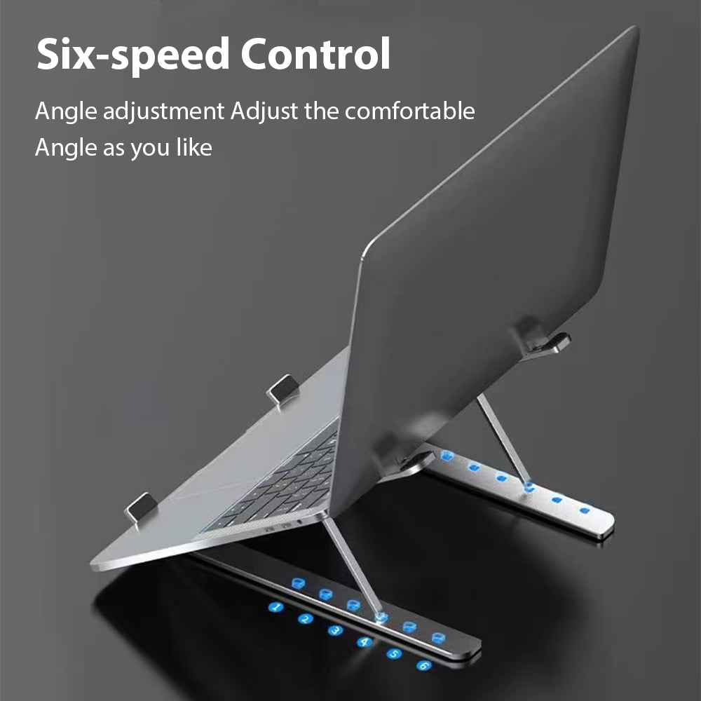 Premium Faltbarer Aluminium Laptopständer: Tragbare Notebook-Unterstützung & Computerhalterung - Ideal für MacBook Air/Pro/M3/M2/M1: 16,14,13-inch | 2024/2023/2022/2020 Series | Leichtes, Zubehör für Ergonomische Arbeitsstation