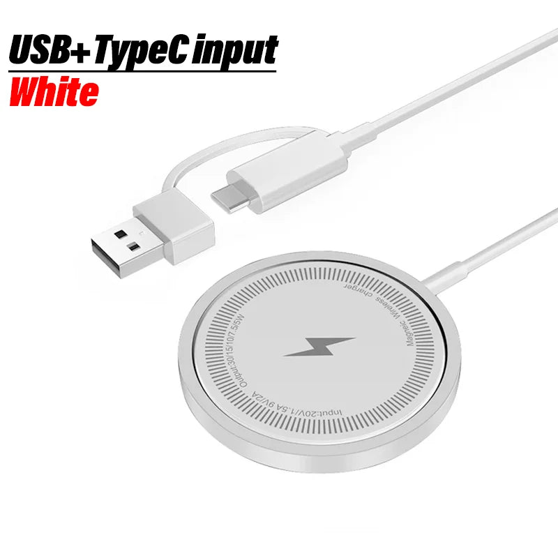 Premium 30W magnetisches kabelloses Ladegerät für Magsafe, Apple iPhone USB-A, PD – schnelles kabelloses Ladegerät, Ständer