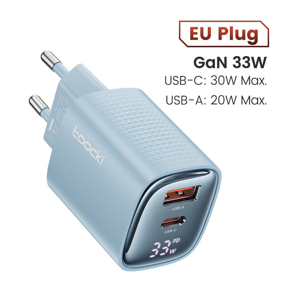 Premium Tech GAN USB Typ C Ladegerät 65W 45W PPS PD QC 4.0 | Schnellladegerät für Smartphones, Apple iPhone, Samsung, iOS & Android, MacBook, Laptop, iPad, AirPods, Tablet
