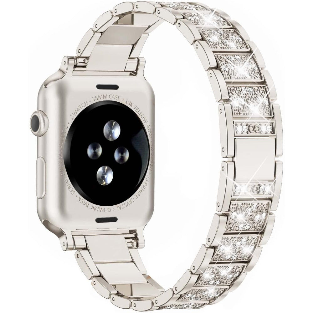 Luxus Premium Glitzer Metall Armband und Diamant Schutzhülle für Apple Uhren Serie 9 8 7 6 5 4 SE | Ultra 49mm 45mm 41mm 40