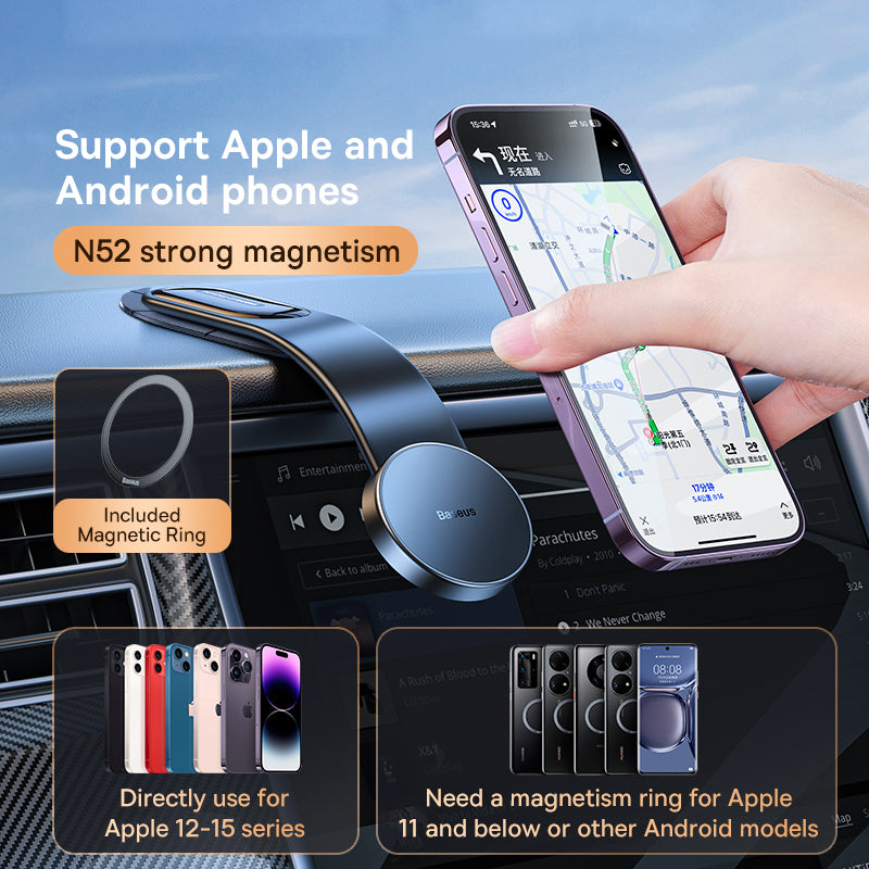 Premium Magnetic Car Phone Holder and Wireless Charger - for Smartphones, Apple iPhone, Samsung, iOS & Android