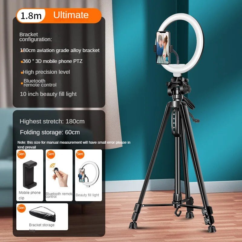 Professional Aluminum Travel Tripod, 140 cm for Videography & Photography: Quick Plate Mounting, Suitable for Smartphones, Apple iPhone 15/14/13/12/11 Pro Max/Plus/Mini, Samsung, Android, GoPro, Canon/Nikon DSLR/SLR