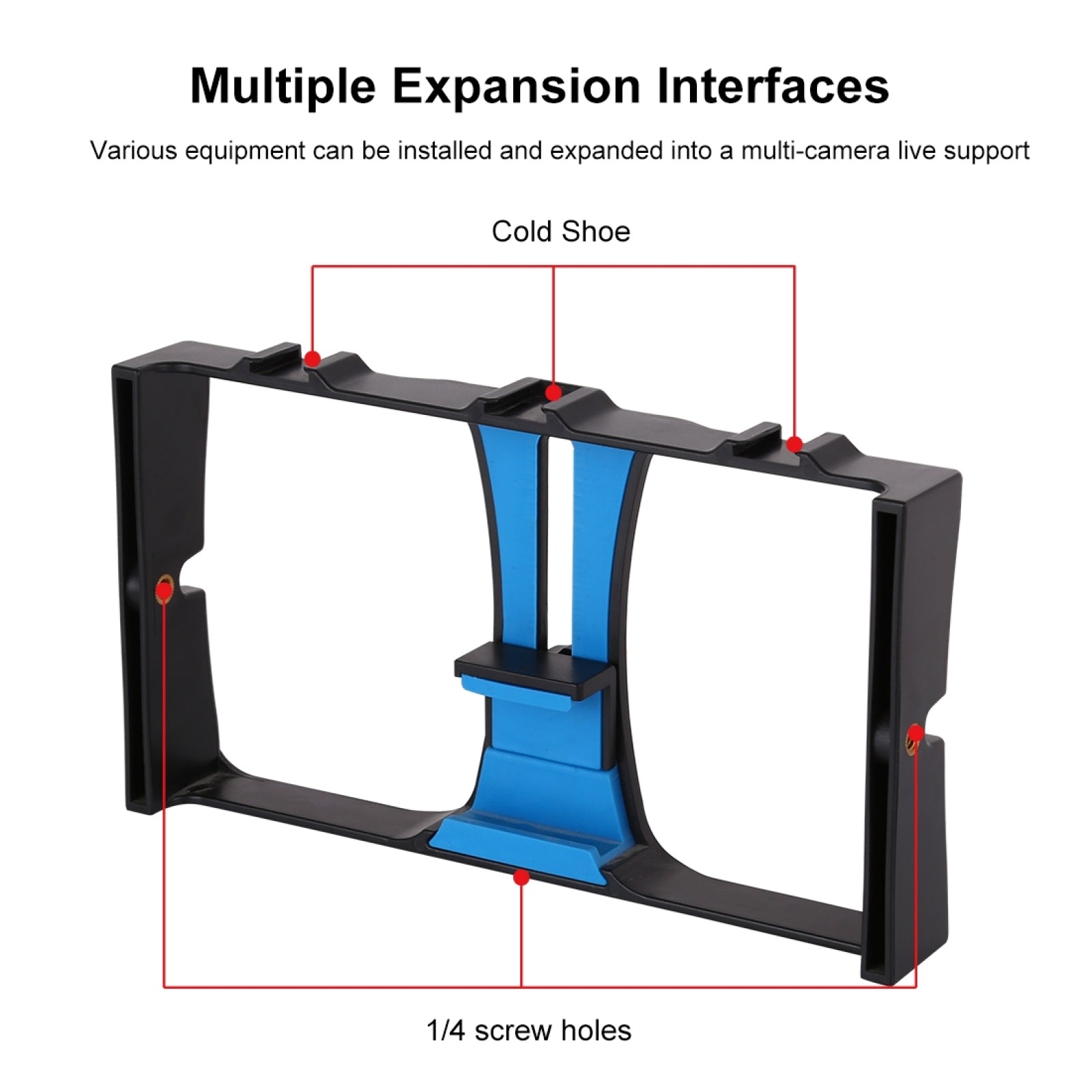 Camera Cage Stabilizer for Smartphones, Apple iPhone, Samsung, iOS & Android : Film Production Rig & Hand Grip Bracket | Premium Video Camera Cage for Apple iPhone and Android