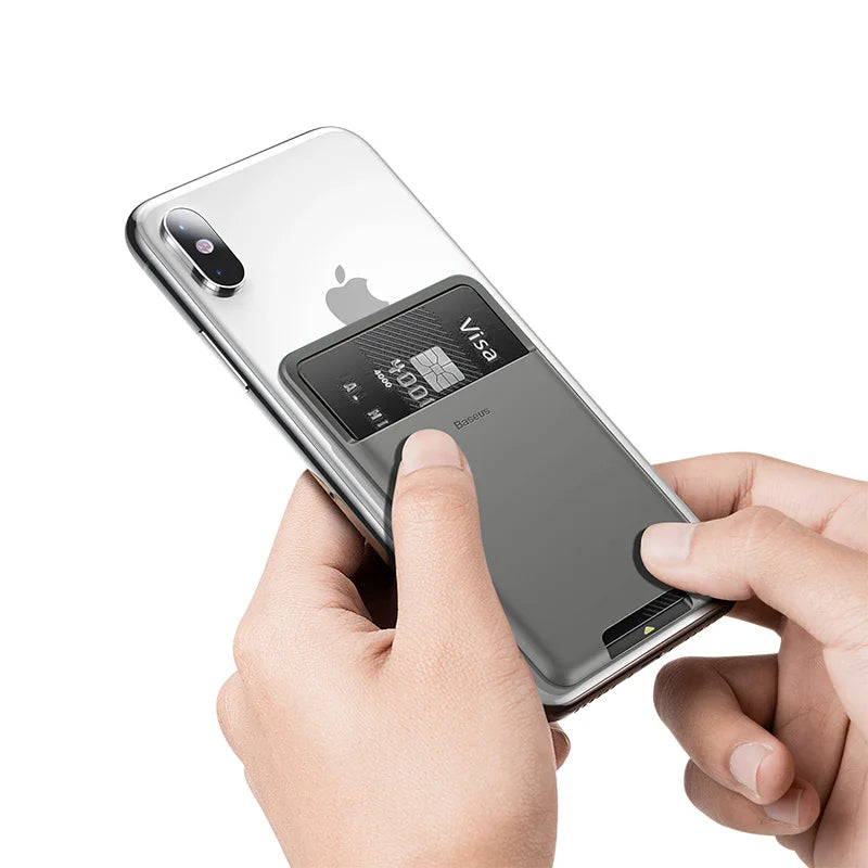 Premium MagSafe Silikon-Telefonkartenhalter: Schlankes Etui mit NetUI für Apple iPhone 15/14/13/12/11 Pro Max/Plus/Mini 