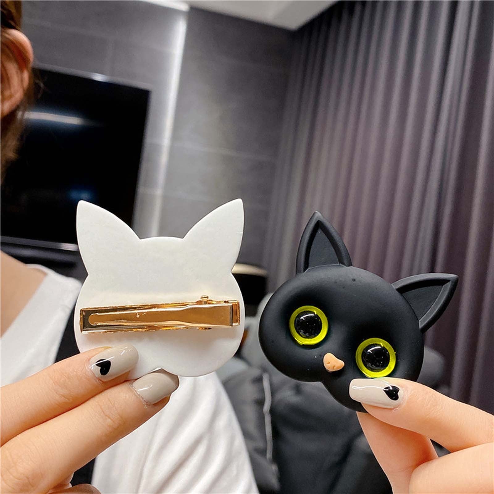 Luxury Air Sac Phone Holder Griptok with Kawaii 3D Cat Handy Finger Ring | Stand Grip Tok Handy Accessory for Smartphones, Apple iPhone, Samsung, iOS & Android | Stylish Phone Ring Holder