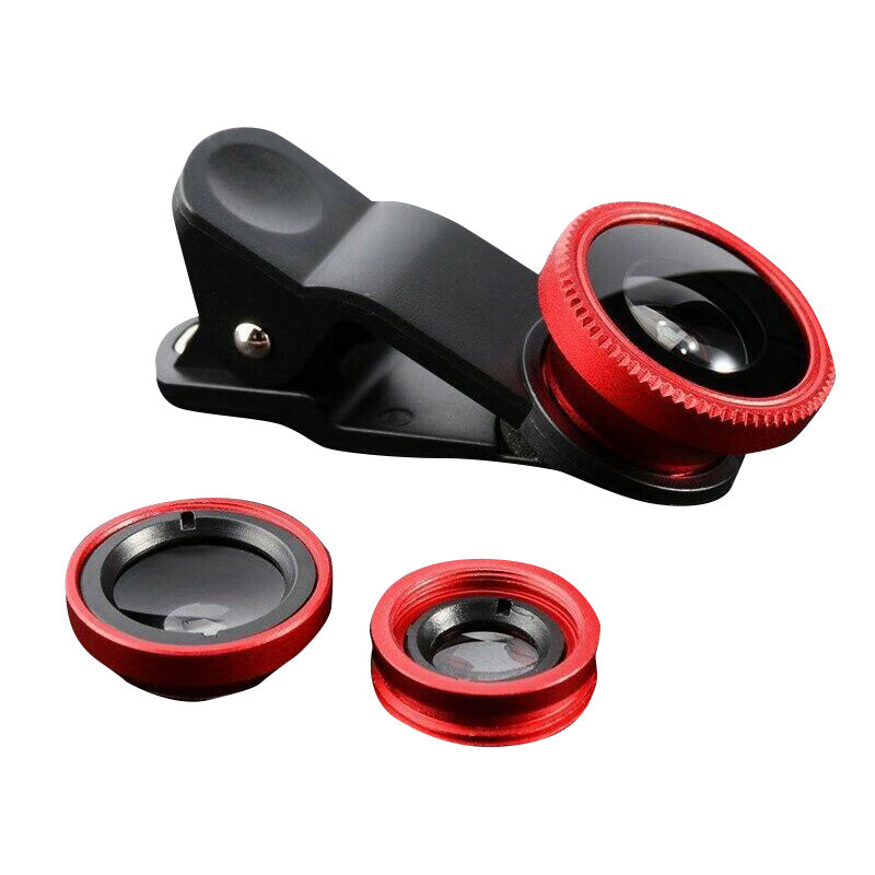 Professional 3-in-1 Fisheye Phone Lens: 0.67X Wide-Angle & Macro, Clip-On Camera Kit for Smartphones, Apple iPhone, Samsung, iOS &amp; Android | Compatible with Apple iPhone 15/14/13/12/11 Pro Max Plus Mini, Samsung & Android | Limited Edition