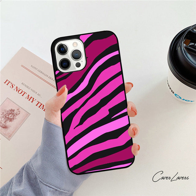 Premium Zebra Pattern Glitter iPhone Case | MagSafe Case with 360-Degree Protection & Camera Lens Cover for iPhone 16/15/14/13/12 Pro Max, Plus, Mini Cover | Armor Case & Bumper Cover Phone Case | High-Quality Protective Cover