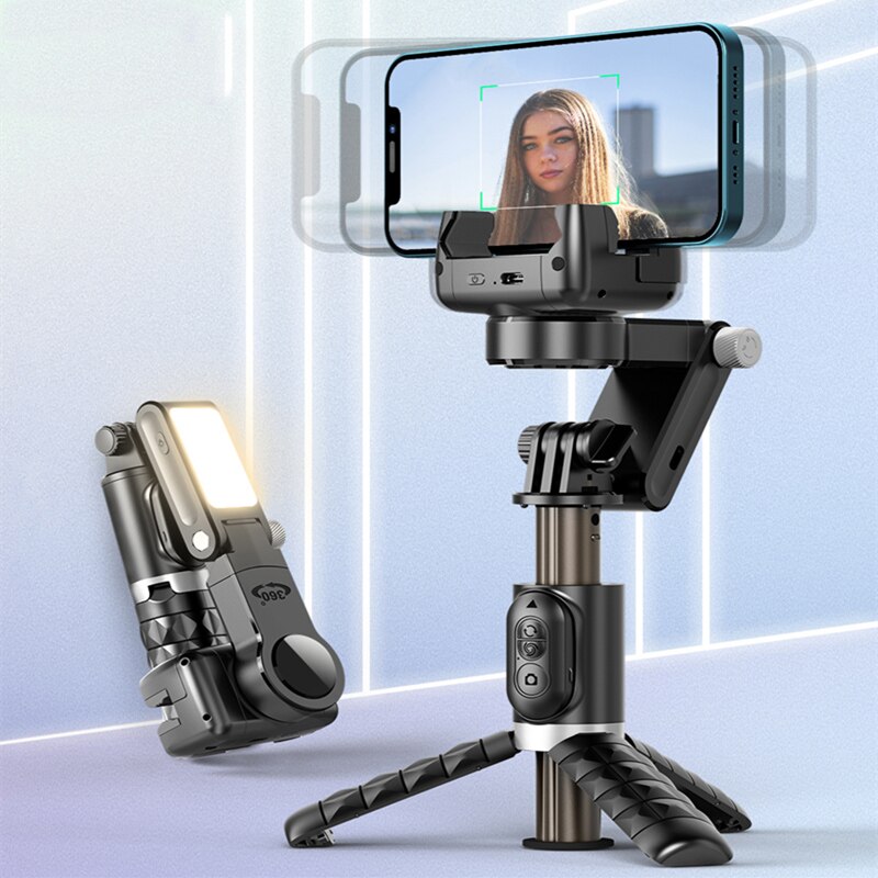 360° Dreh-Gimbal Stabilisator, Selfie Stick & Stativ: Hochwertiges Zubehör für Apple iPhone 15/14/13/12/11 Pro Max/Plus/Mini, Android, Samsung | Live-Fotografie