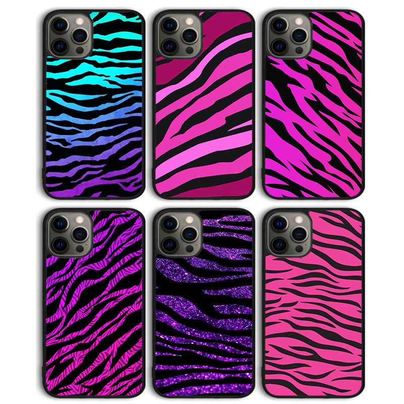 Premium Zebra Pattern Glitter iPhone Case | MagSafe Case with 360-Degree Protection & Camera Lens Cover for iPhone 16/15/14/13/12 Pro Max, Plus, Mini Cover | Armor Case & Bumper Cover Phone Case | High-Quality Protective Cover