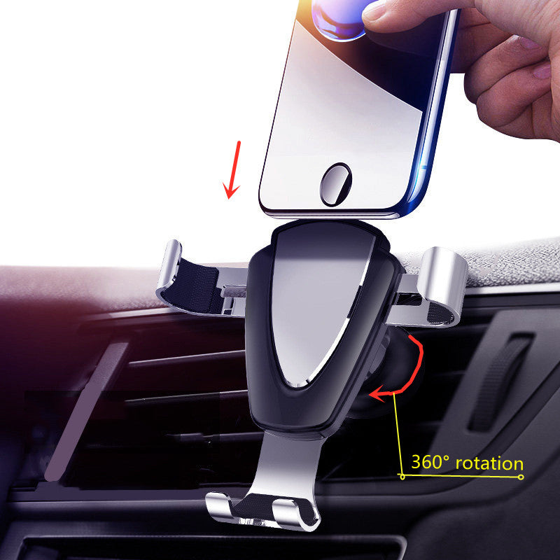 Premium Gravity Car Mount with Air Vent Phone Clip: Mobile Phone Holder, Compatible with Smartphones, Apple iPhone, Samsung, iOS &amp; Android & GPS Support