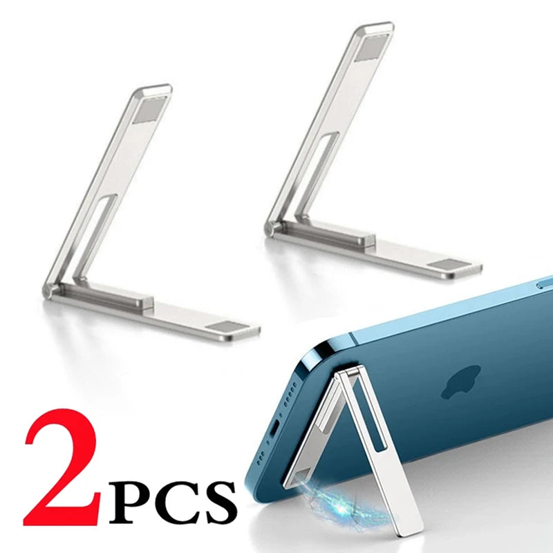 Premium Ultra-Thin Mini Metal Folding Phone Stand: Invisible, Portable Holder for Smartphones, Apple iPhone, Samsung, iOS &amp; Android, Xiaomi | Limited Edition