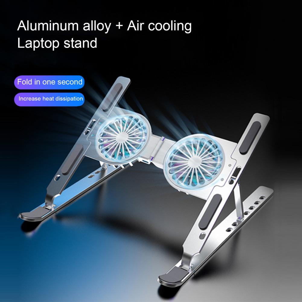 Premium Foldable Laptop and Tablet Stand with Cooling Fan: Ideal for Gaming Notebooks, MacBook Air/Pro/M3/M2/M1: 16,14,13-inch | 2024/2023/2022/2020 Series | Portable Accessory for Enhanced Cooling