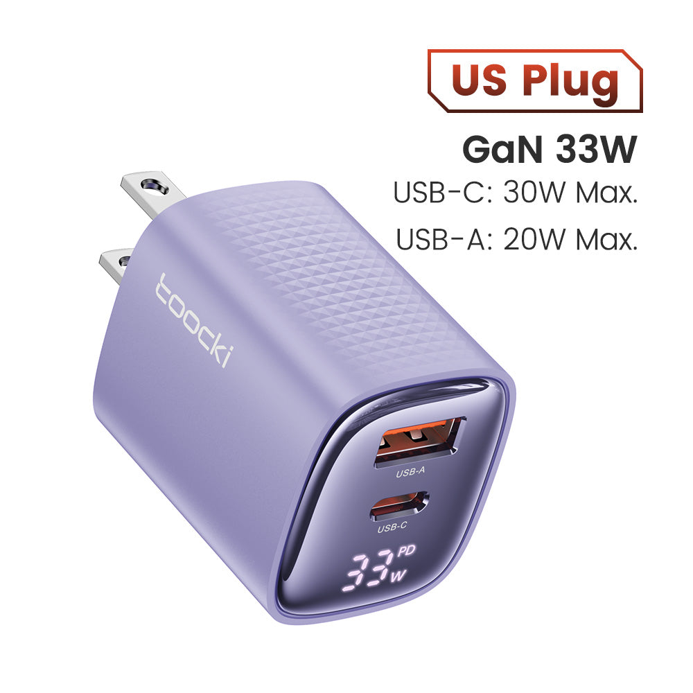 Premium Tech GaN USB Type C Charger 65W 45W PPS PD QC 4.0 | Fast Charger for Smartphones, Apple iPhone, Samsung, iOS & Android MacBook, Laptop, iPad, AirPods, Tablet, iOS,