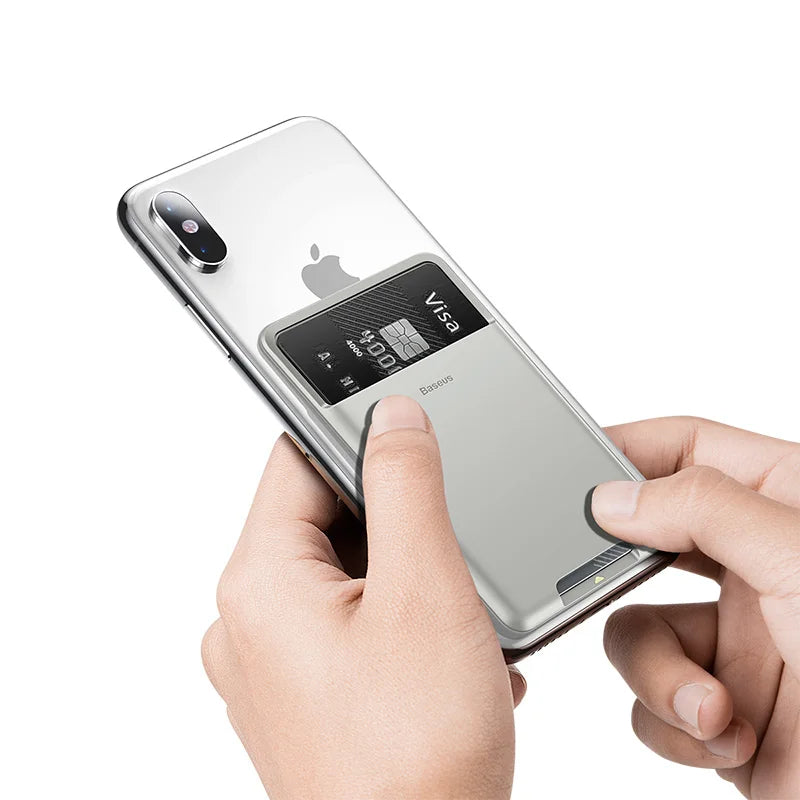 Premium MagSafe Silikon-Telefonkartenhalter: Schlankes Etui mit NetUI für Apple iPhone 15/14/13/12/11 Pro Max/Plus/Mini 